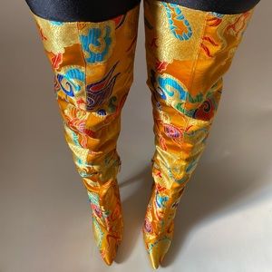 Sexy unique thigh high boot